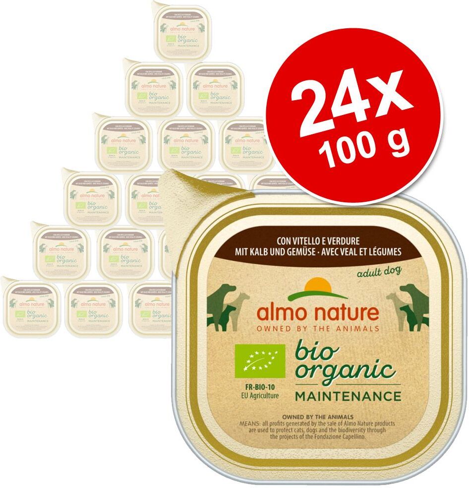 Almo Nature Daily Menu 24x100g Bio Rind & Bio Gemüse Almo Nature BioOrganic Hundefutter nass