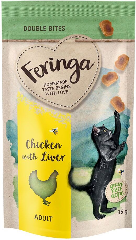 Feringa 3x 35g Double Bites Huhn mit Leber Feringa Katzensnacks