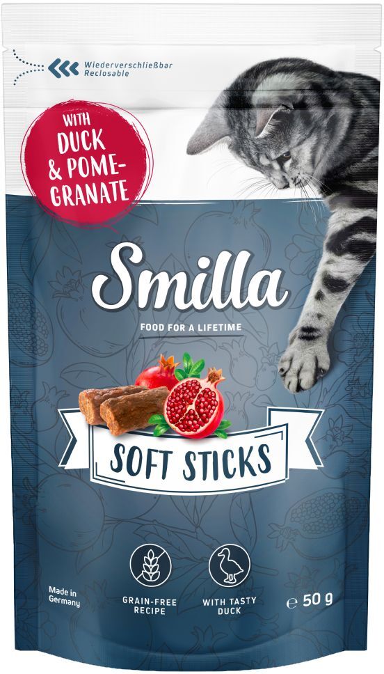 Smilla 50g Soft Sticks Ente & Granatapfel Smilla Katzensnacks