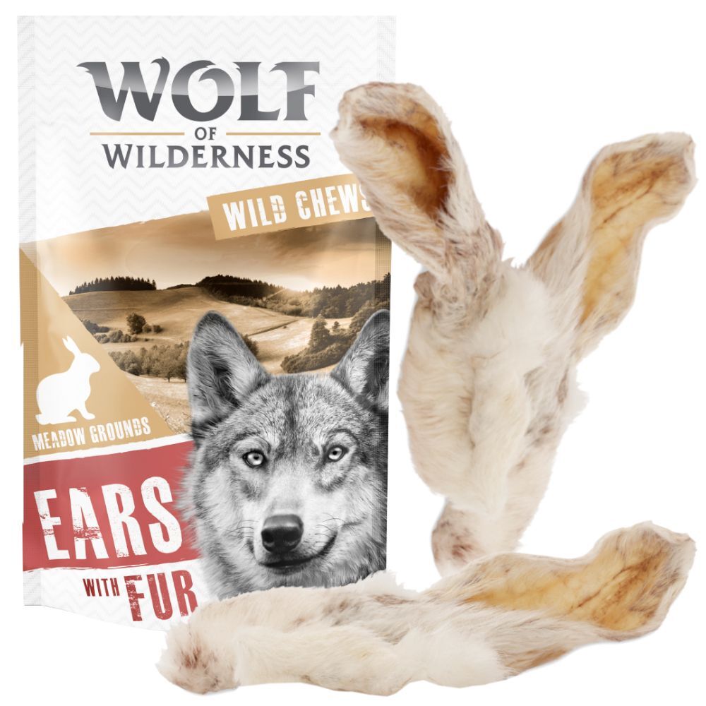 Wolf of Wilderness 800g Kaninchenohren mit Fell Wolf of Wilderness Hundesnacks