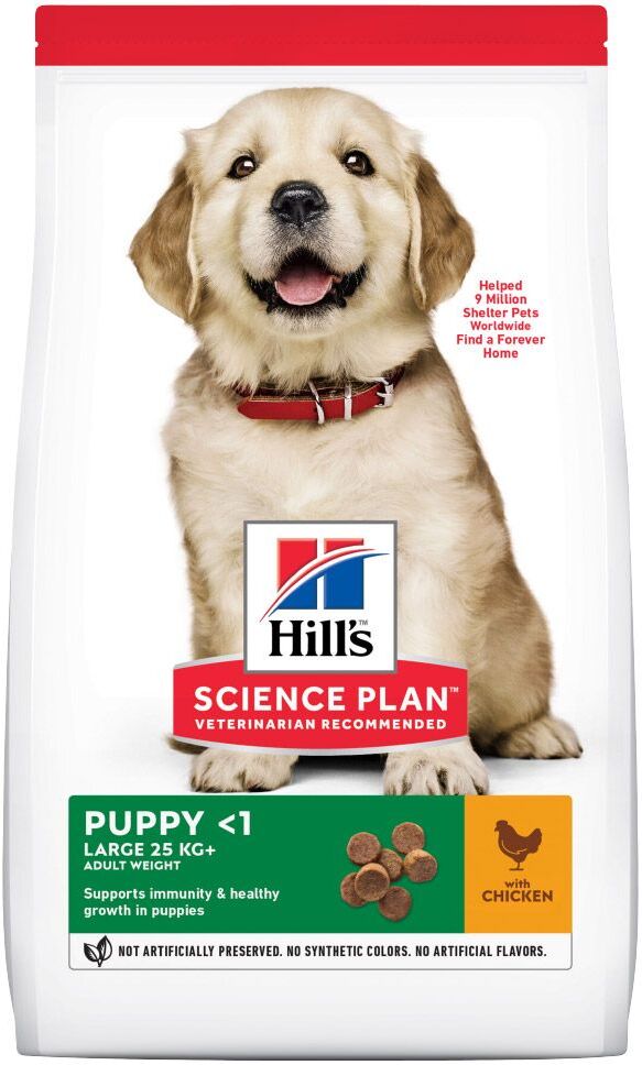 Hill's Science Plan 2x 14,5kg Puppy <1 Large mit Huhn Hill's Science Plan Trockenfutter für Hunde