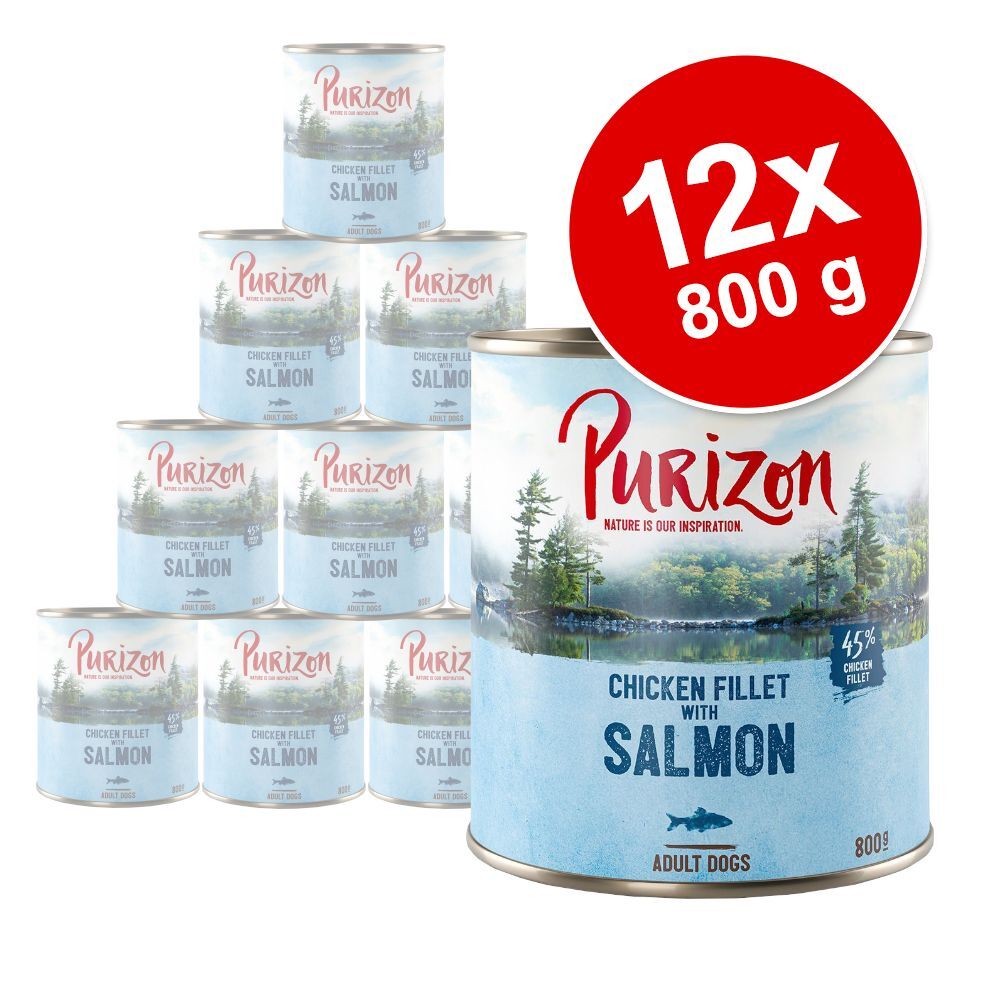 Purizon 12x 800g Adult Black Angus & Truthahn mit Süsskartoffel und Cranberry Purizon Nassfutter für Hunde