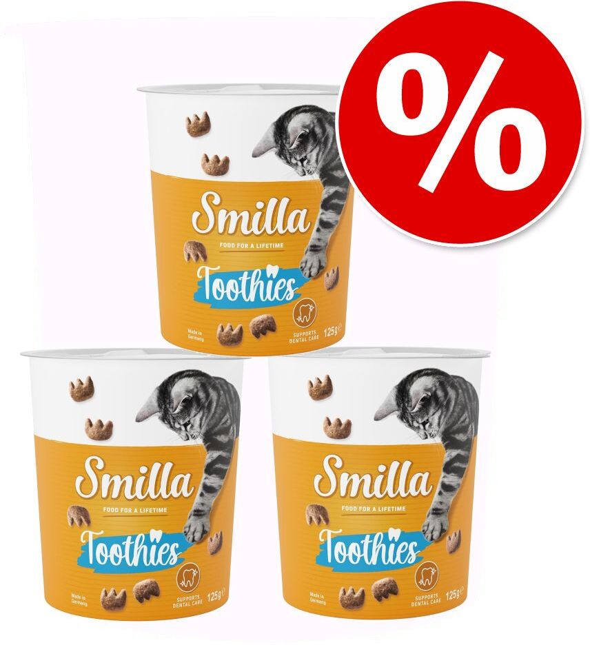 Smilla 3x 125g Crossies Smilla Katzensnacks zum Sonderpreis!