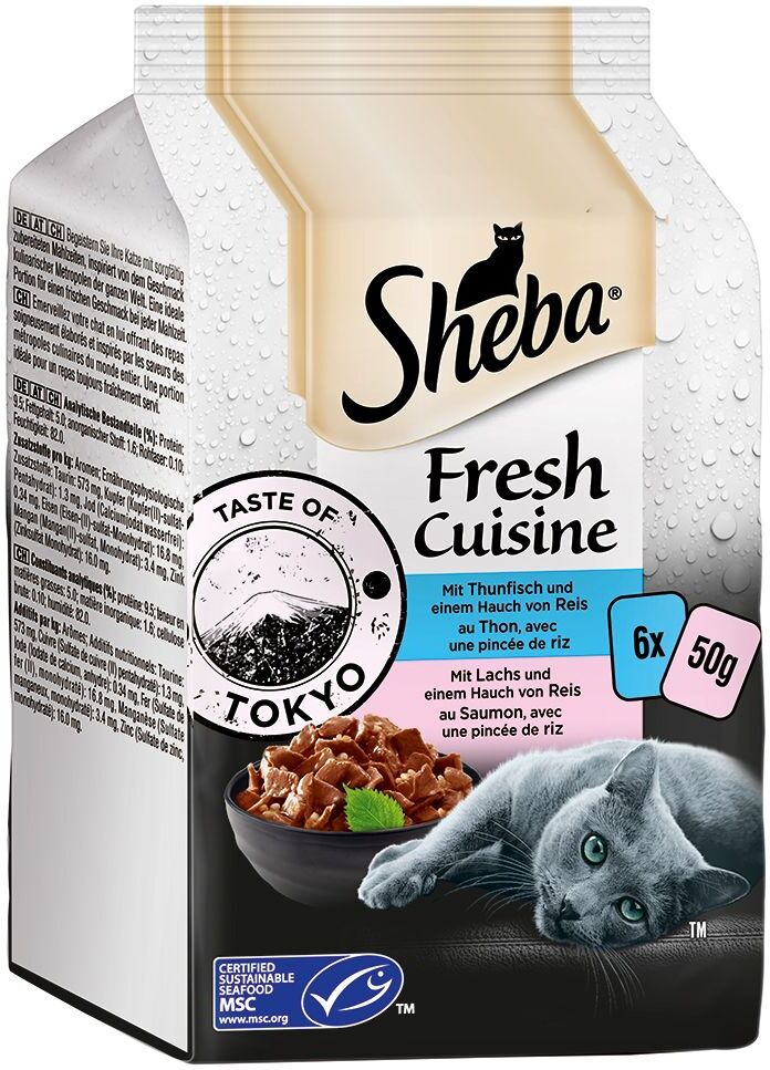 Sheba Fresh Cuisine Taste of Tokyo Thunfisch & Lachs Sheba Nassfutter für Katzen