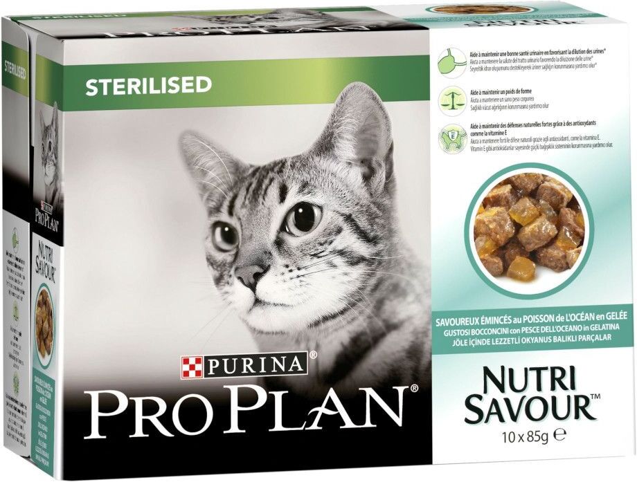 Pro Plan 6x 85g Nutrisavour Delicate Ozeanfisch Purina Pro Plan Nassfutter für Katzen