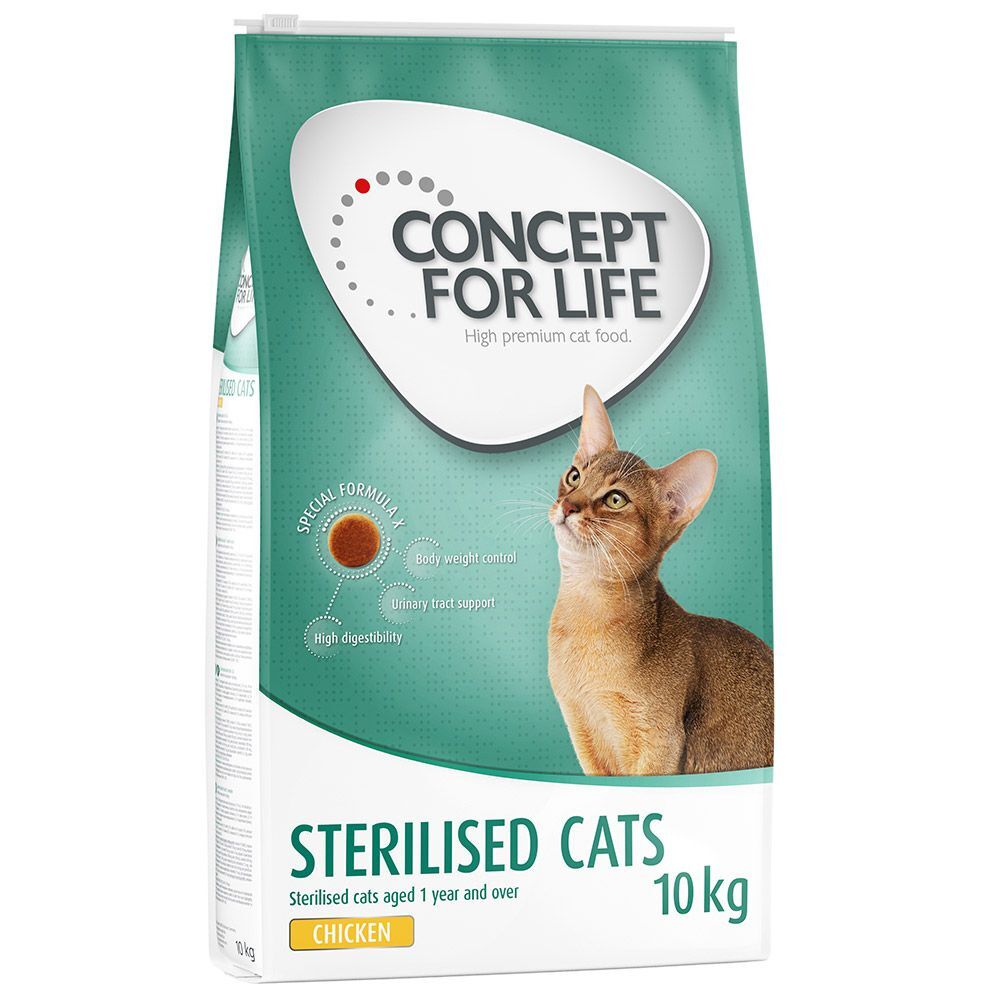 Concept for Life 10kg Sterilised Cats Huhn Concept for Life Katzenfutter Trocken
