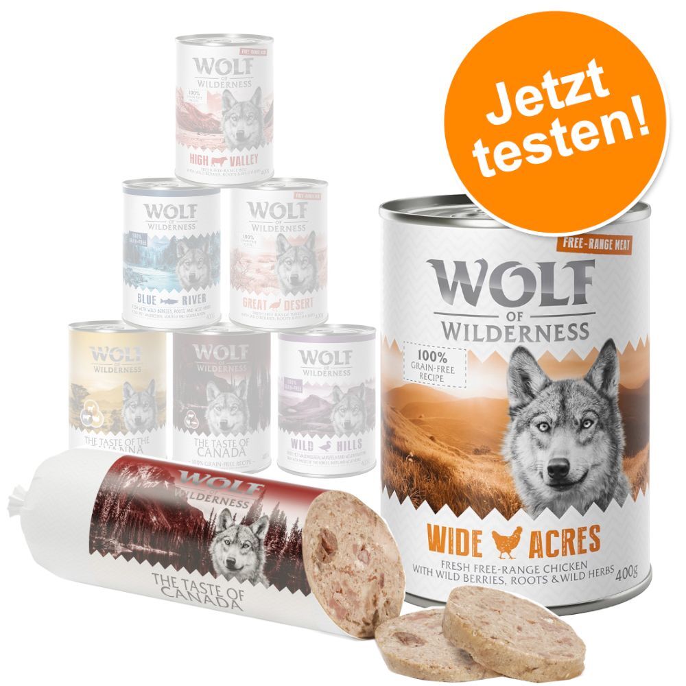 Wolf of Wilderness 6x 400g Wolf of Wilderness Hundenassfutter - passende Dosendeckel