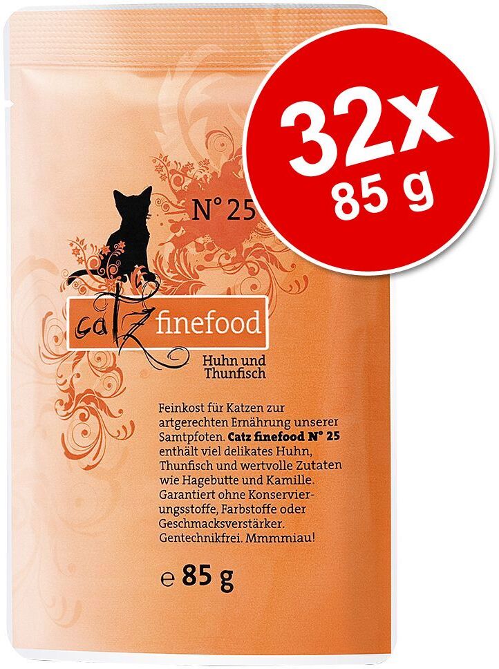 catz finefood 32x 85g Pouch Rind & Ente catz finefood Nassfutter für Katzen