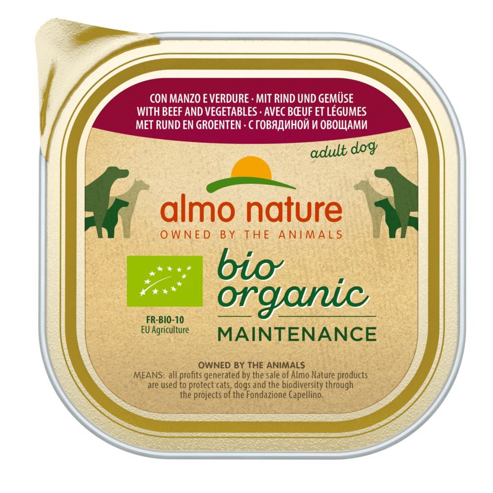 Almo Nature Daily Menu 9x 300g BioOrganic Maintenance mit Bio Kalb & Bio Gemüse Almo Nature Nassfutter für Hunde