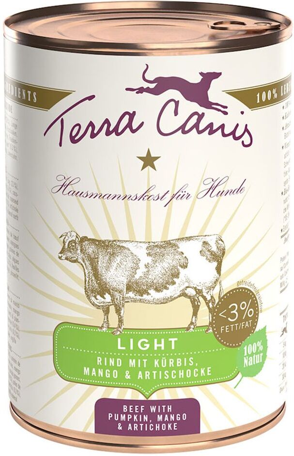 Terra Canis 6x 400g Light Rind mit Kürbis, Mango & Artischoke Terra Canis Nassfutter für Hunde