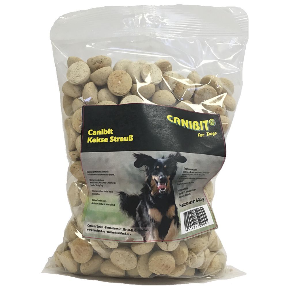 Caniland 3x 600g Straussen Stickies Canibit Hundesnacks