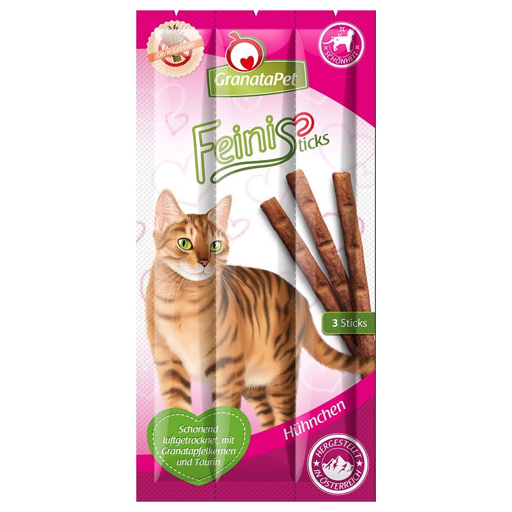 Granatapet 3x 5g Feinis Sticks Hühnchen Granatapet Katzensnacks