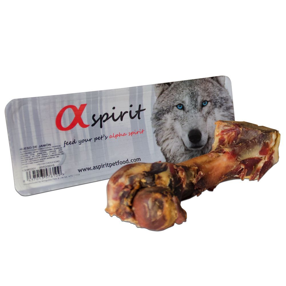 Alpha Spirit 3x 1 Stück Schinkenknochen ganz Alpha Spirit Hundesnacks