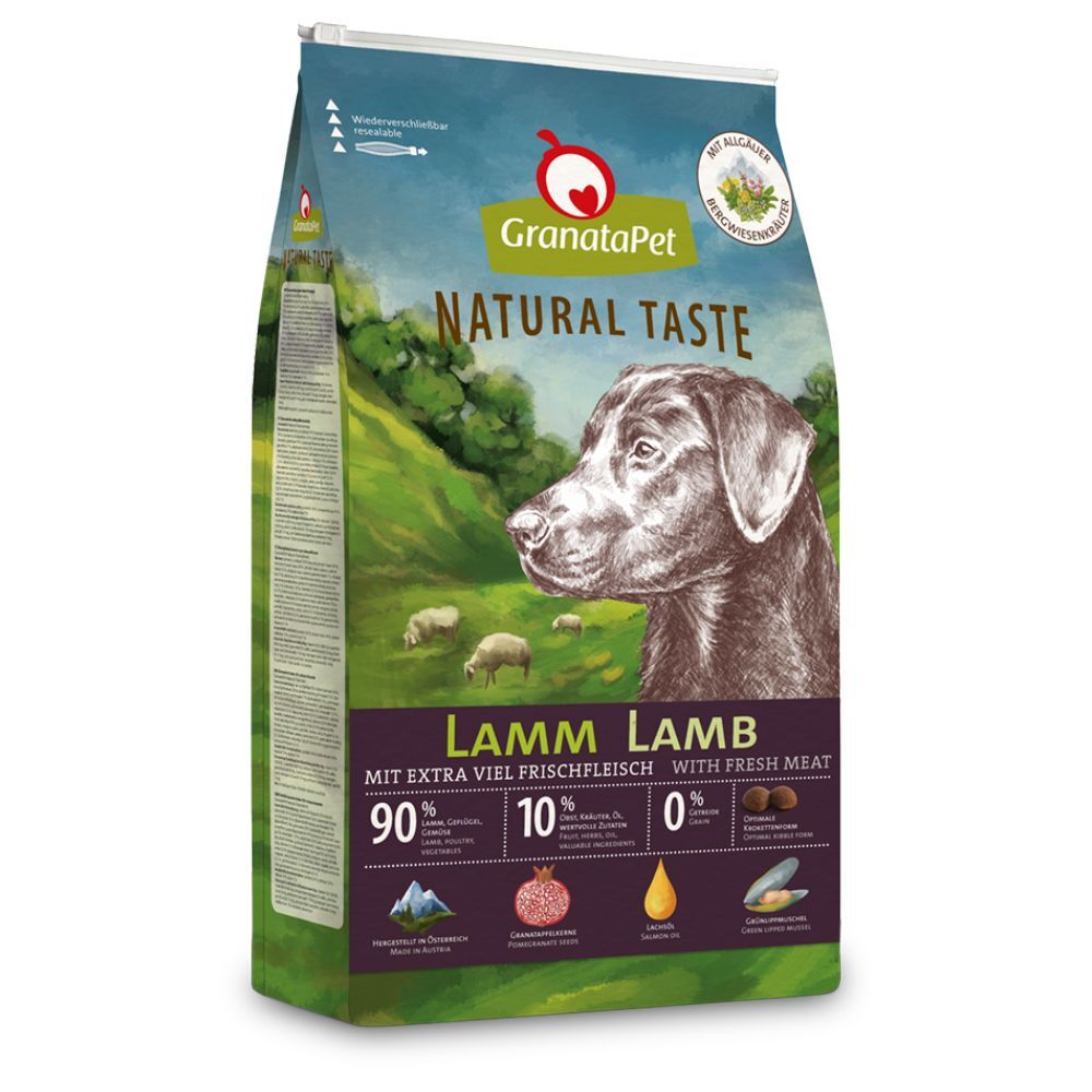 Granatapet 2x 12kg Natural Taste Trockenfutter Lamm GranataPet für Hunde
