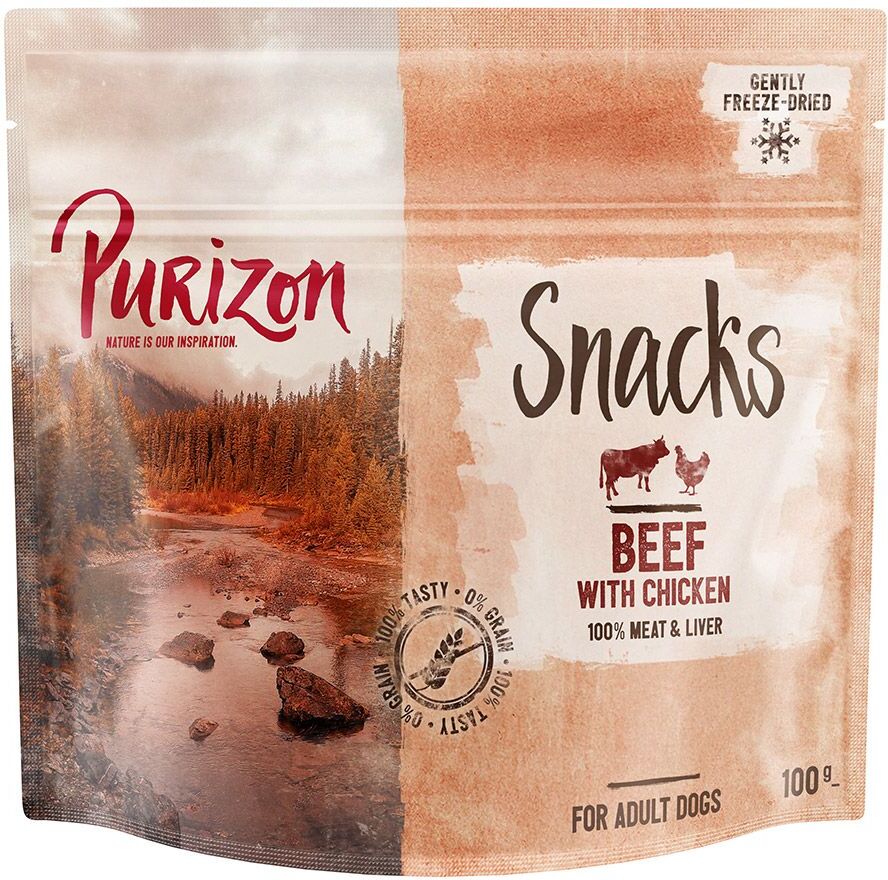 Purizon 3x 100g Rind mit Huhn Purizon getreidefreie Hundesnacks