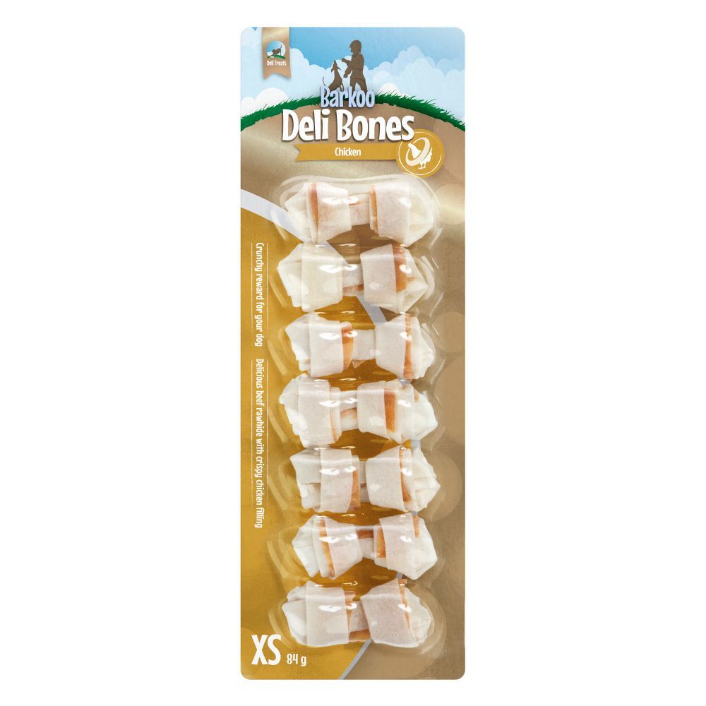 Barkoo Deli Bones Chicken geknotet - XS, 42 je 5 cm (504 g) Hundesnacks