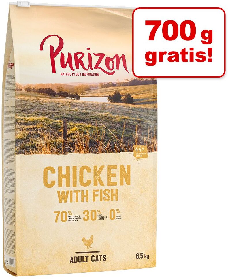 Purizon 6,5kg Adult Lamm mit Fisch Purizon Katzenfutter Trocken - 700g gratis!