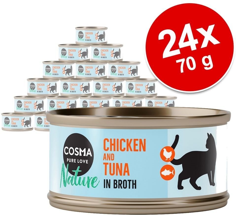 Cosma 24x 70g Nature Thunfisch mit Lamm Cosma Nassfutter für Katzen