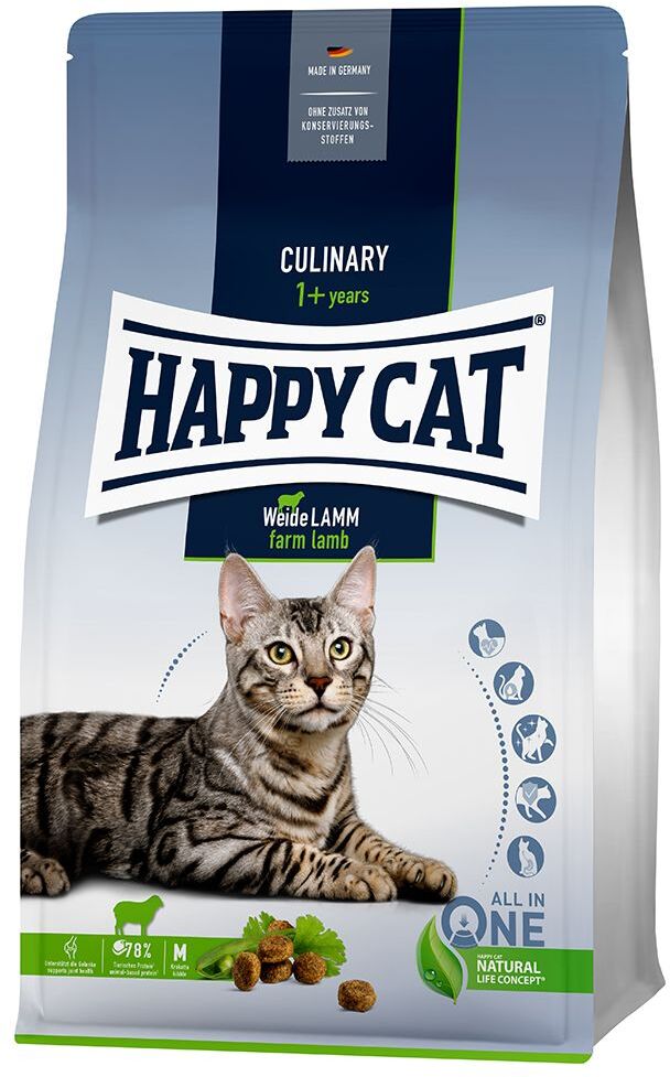 Happy Cat 1,3kg Culinary Adult Weide-Lamm Happy Cat Trockenfutter für Katzen