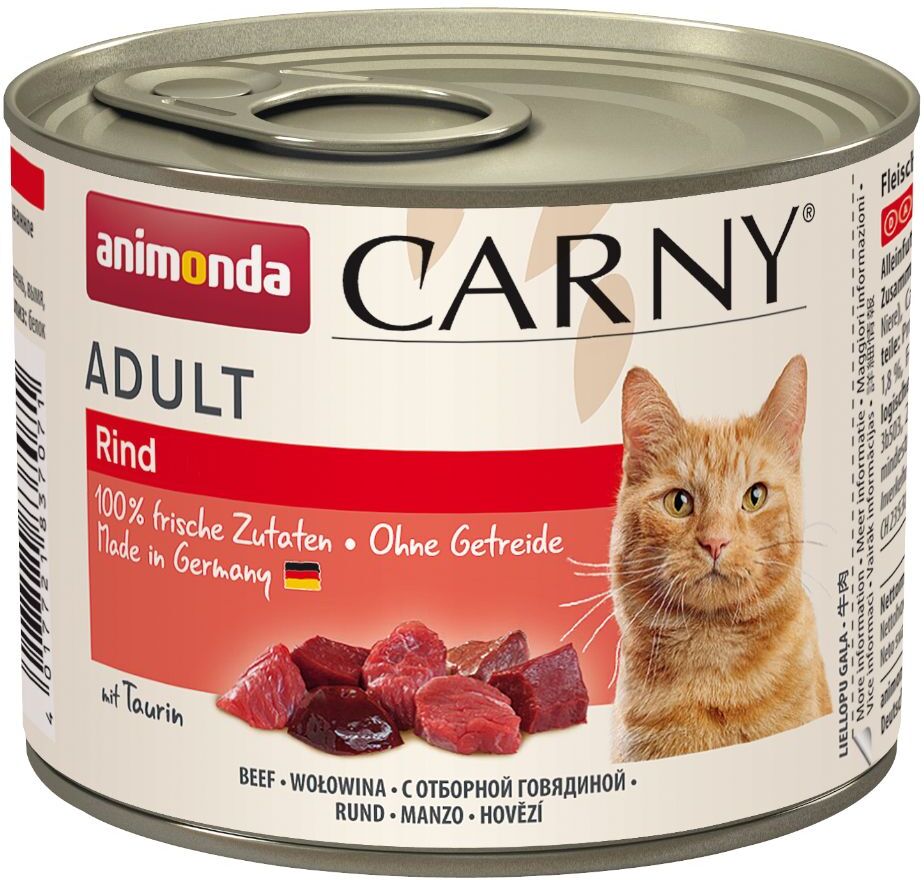 Animonda Carny 24x 200g Adult Rind & Herz Animonda Carny Nassfutter für Katzen