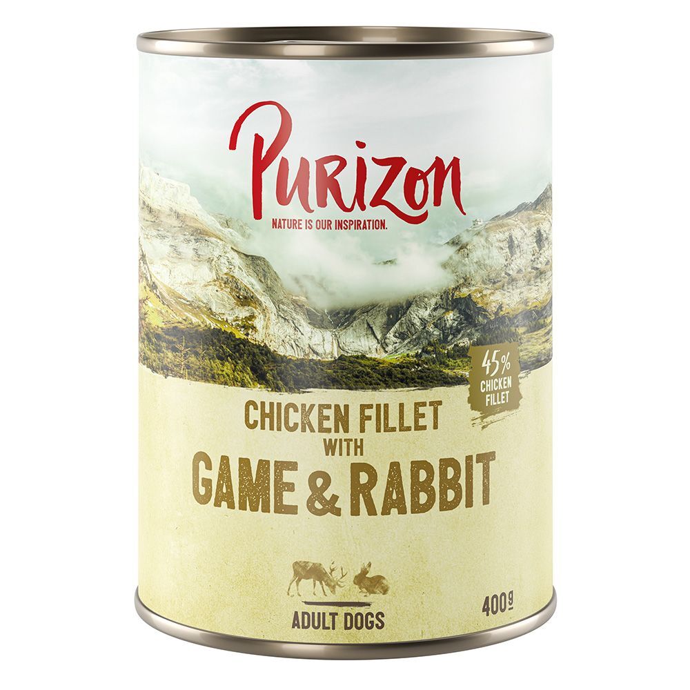 Purizon 6x 400g Adult Black-Angus & Truthahn mit Süsskartoffel und Cranberry Purizon Nassfutter für Hunde