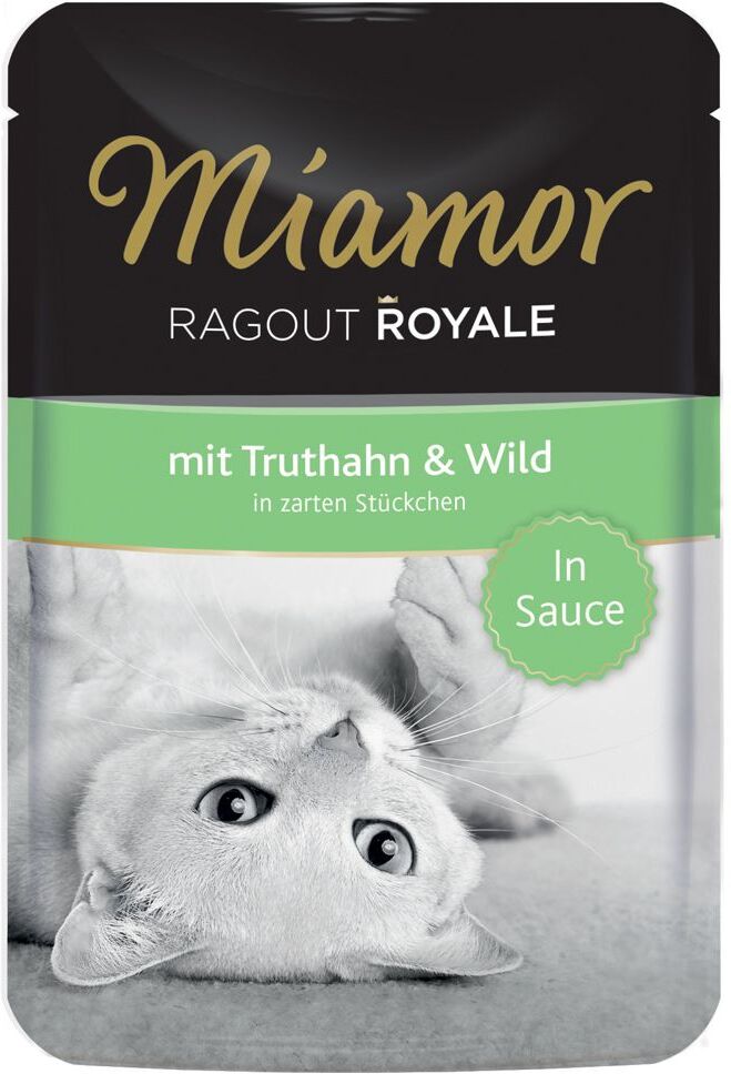 Miamor 22x 100g Ragout Royale in Sosse Truthahn & Wild Miamor Nassfutter für Katzen