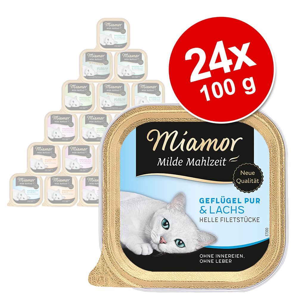 Miamor 24x 100g Milde Mahlzeit Geflügel & Reis Miamor Nassfutter für Katzen