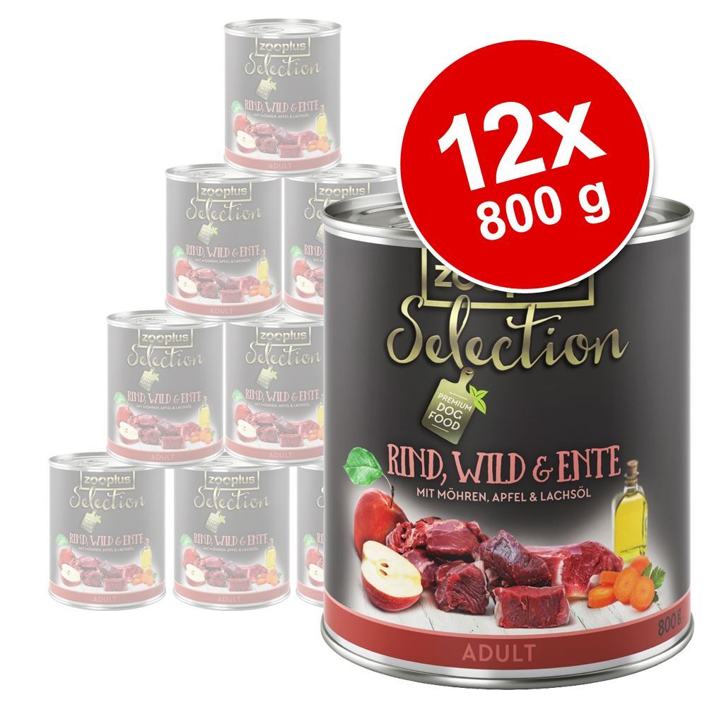 zooplus 12x 800g Senior & Light Huhn zooplus Selection Nassfutter für Hunde