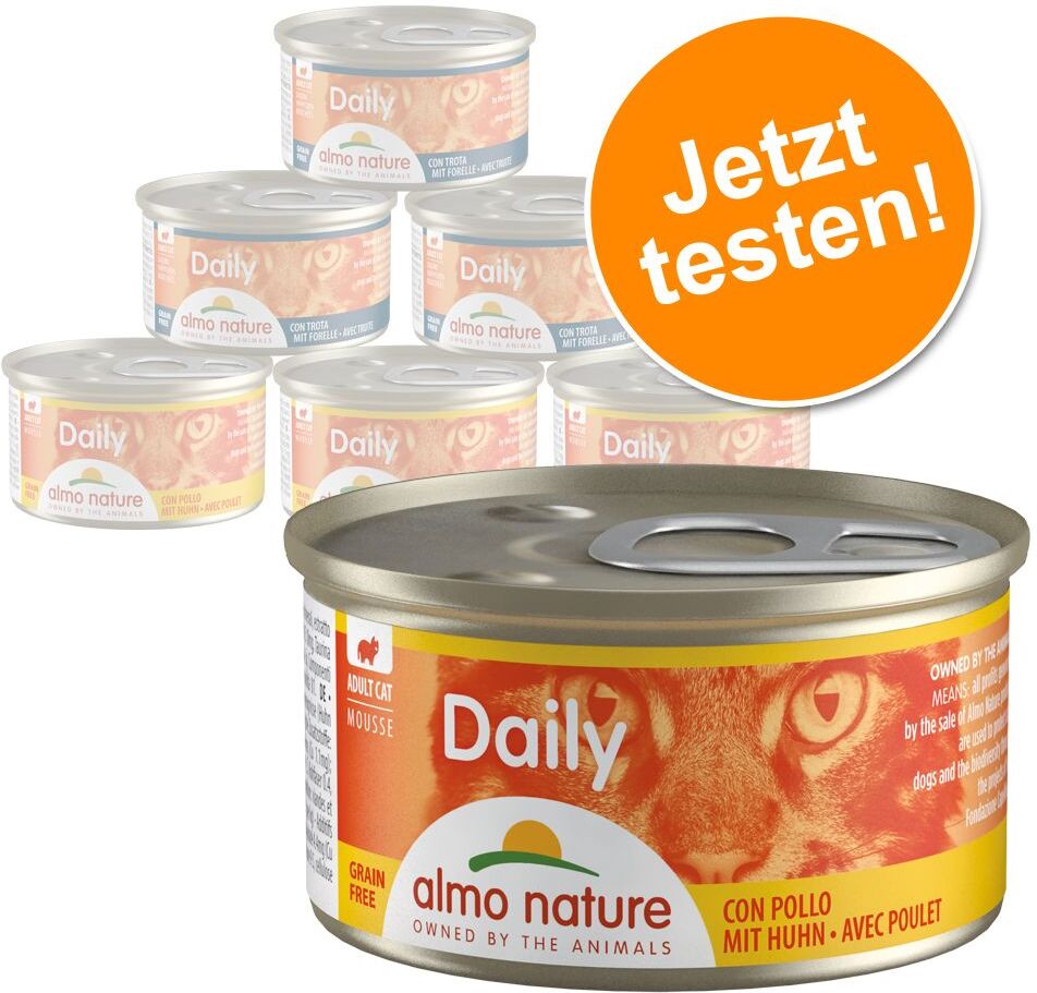 Almo Nature Daily Menu 6x 85g Mousse Fischmix Almo Nature Daily Menu Nassfutter für Katzen