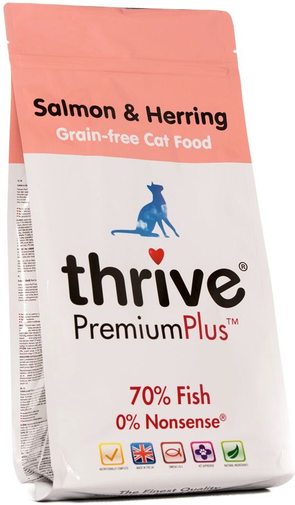 Thrive 1,5kg PremiumPlus Lachs und Hering Thrive Trockenfutter für Katzen