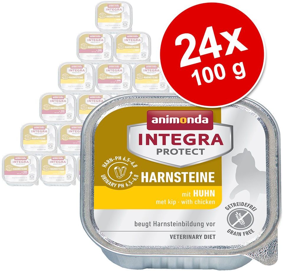 Animonda Integra Protect Adult Harnsteine Schale 24 x 100 g - mit Rind