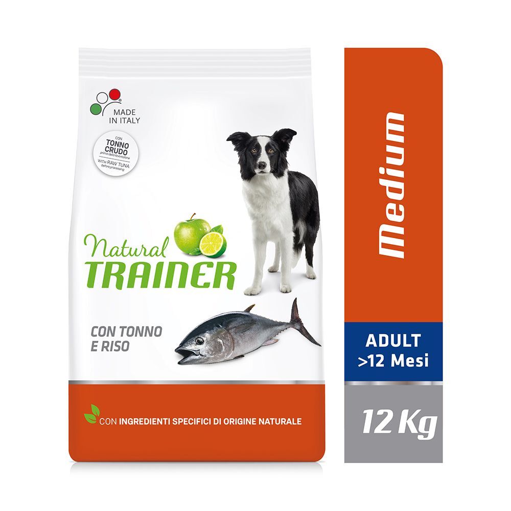 Trainer Natural Dog 2x 12kg Adult Medium Tuna & Rice & Spirulina Trainer Natural Trockenfutter für Hunde