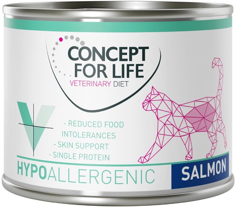 Concept for Life VET 24x 185g Veterinary Diet Hypoallergenic Lachs Concept for Life Katzenfutter Nass