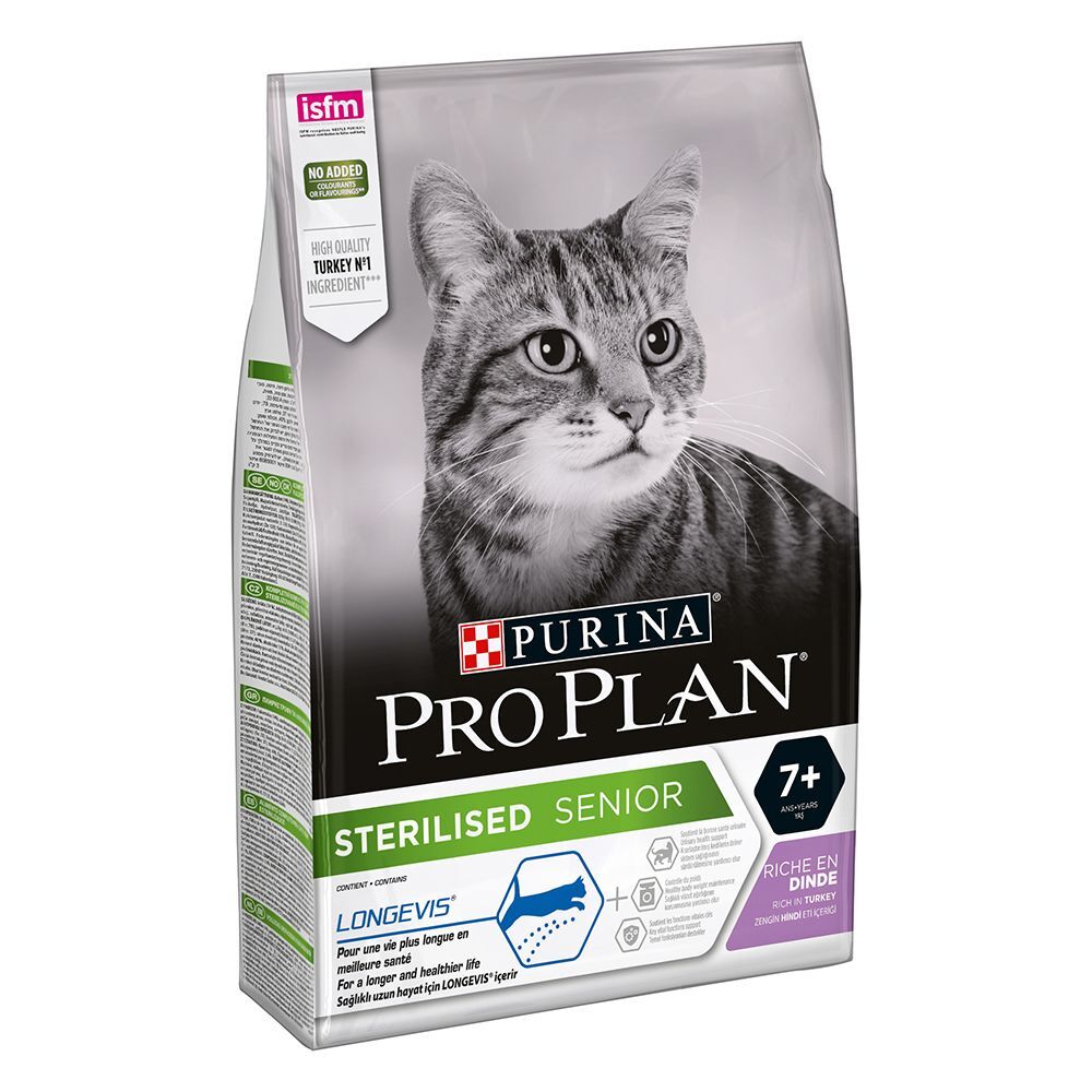 Pro Plan 3x 3kg Sterilised Senior reich an Truthahn Pro Plan Trockenfutter für Katzen