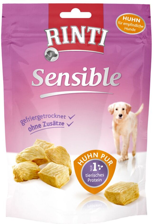 RINTI 2x 120g Sensible gefriergetrocknete Huhn RINTI Hundesnacks