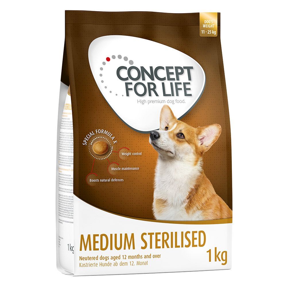 Concept for Life 12kg Medium Sterilised Concept for Life Trockenfutter für Hunde