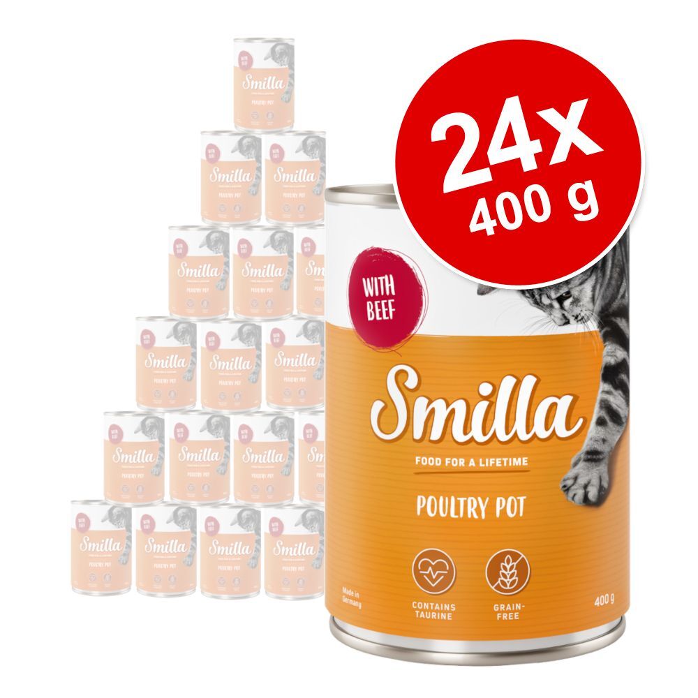 Smilla 24x 400g Geflügeltöpfchen Smilla Nassfutter für Katzen
