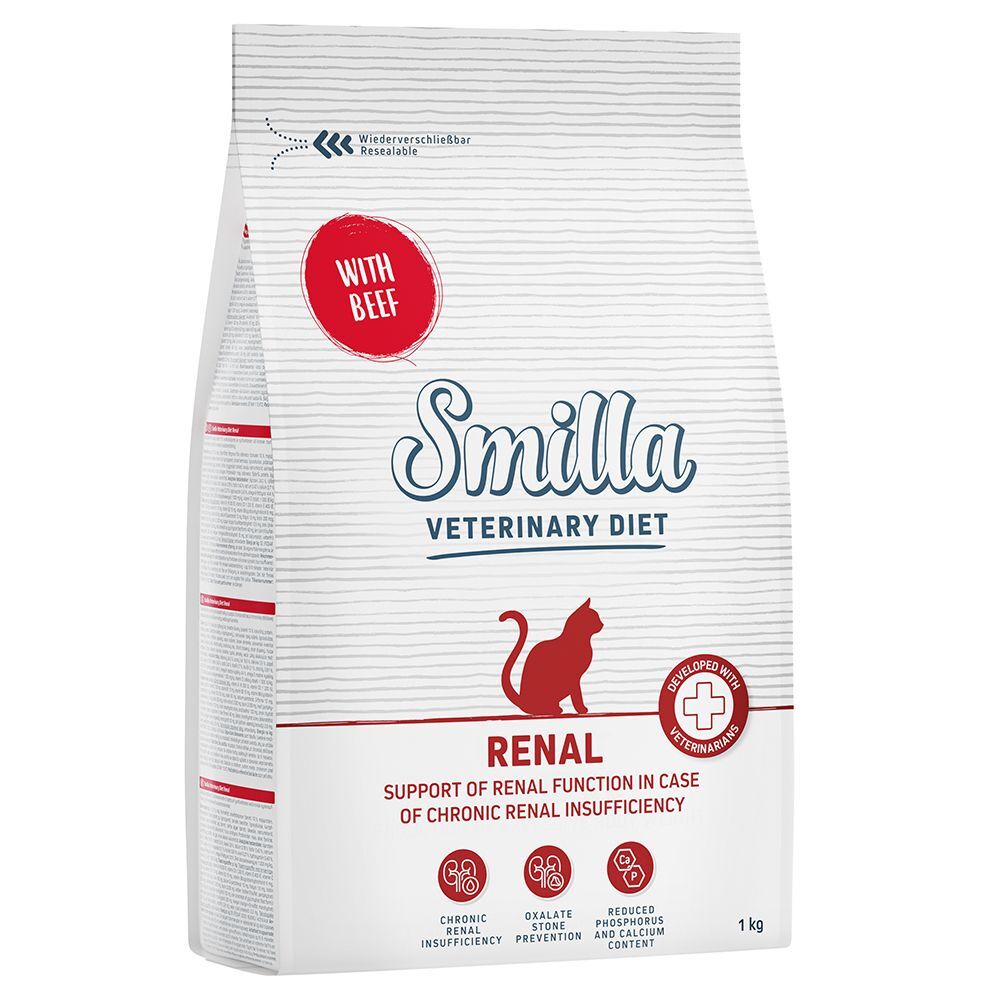 Smilla 2x 10kg Veterinary Diet Renal Rind Smilla Trockenfutter für Katzen