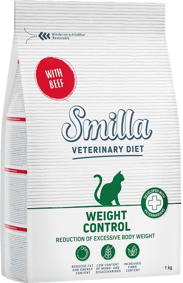 Smilla 10kg Veterinary Diet Weight Control Rind Smilla Trockenfutter für Katzen