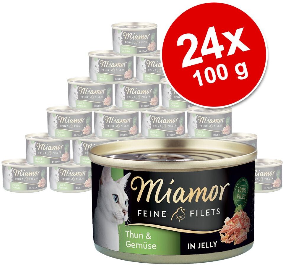 Miamor 24x 100g Feine Filets Huhn & Thunfisch Mix Miamor Nassfutter für Katzen