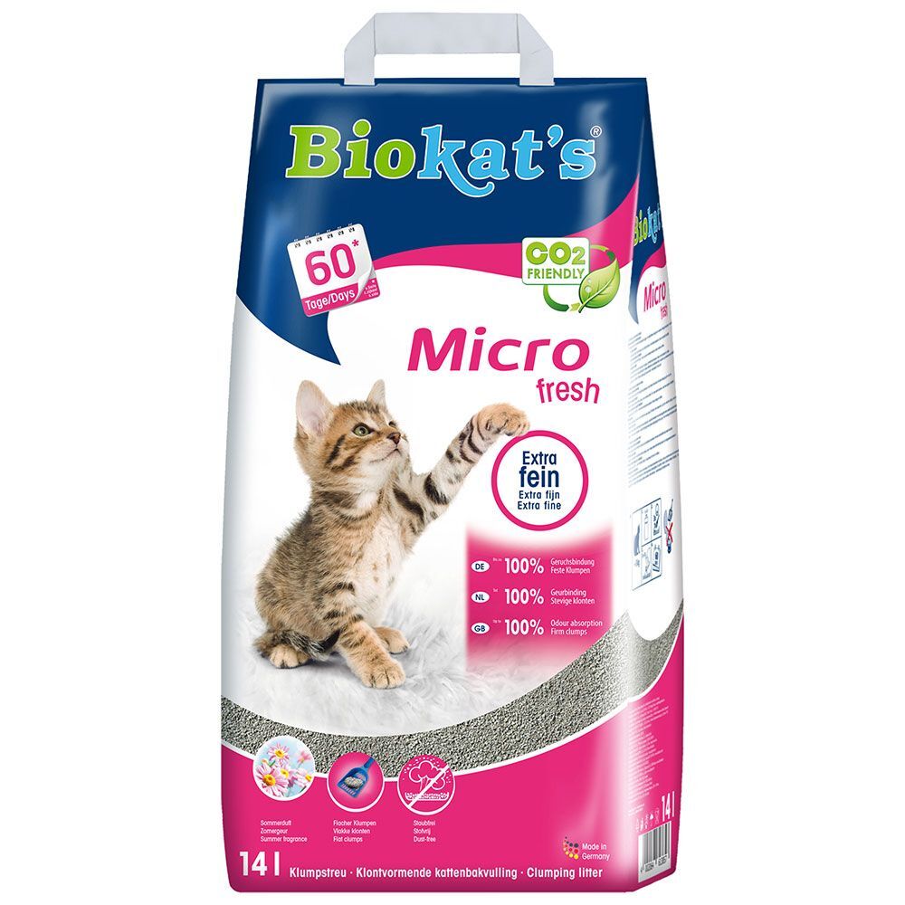 Biokat's 2x 14l Micro Fresh Biokat's Katzenstreu