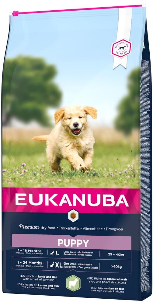 Eukanuba 2x 12kg Puppy Large & Giant Breed Lamm & Reis Eukanuba Trockenfutter für Hunde