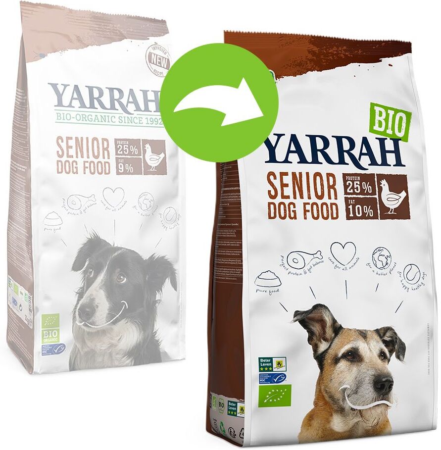 Yarrah 10kg Senior Huhn Yarrah Bio Trockenfutter für Hunde