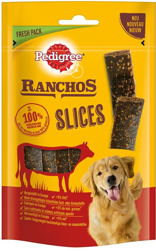 Pedigree 8x 60g Ranchos Slices Rind Pedigree Hundesnacks