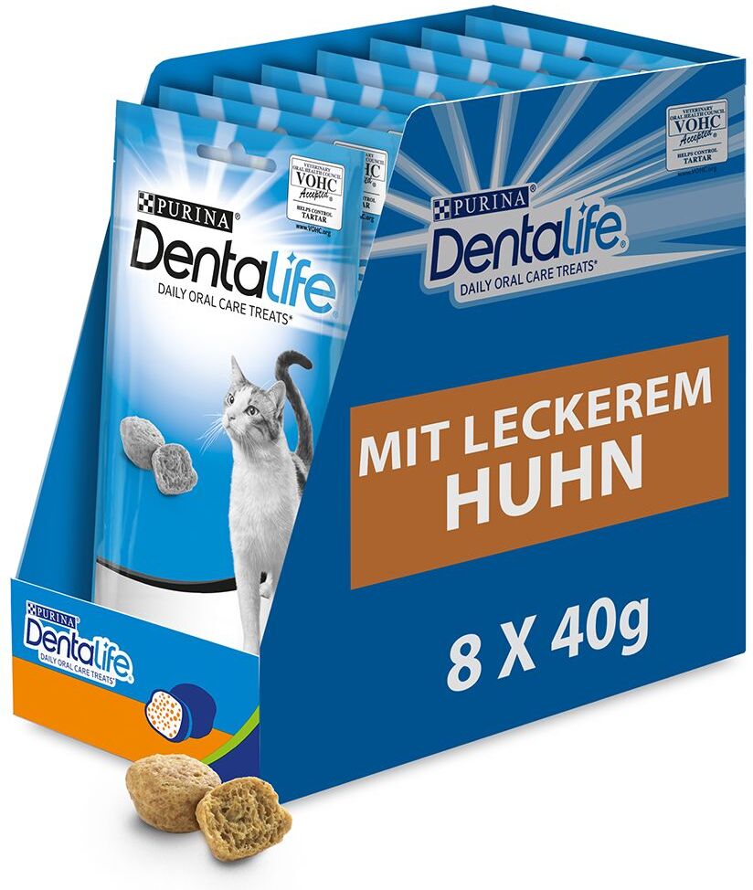 Dentalife Purina Dentalife Tägliche Katzen-Zahnpflege-Snacks mit Huhn - 8 x 40 g