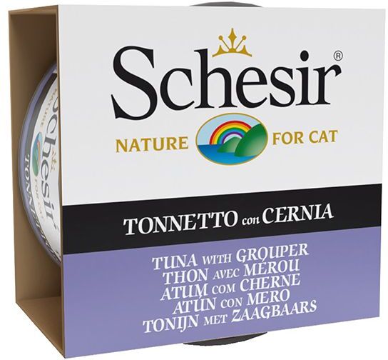 Schesir 6x 85g Thunfisch mit Meerbarbe in Gelee Schesir Nassfutter für Katzen