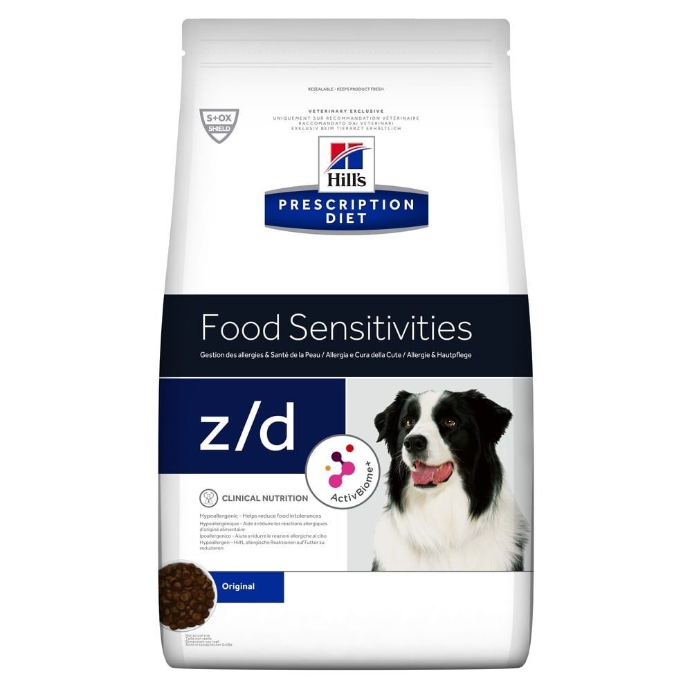 Hill's Prescription Diet 10kg z/d Food Sensitivities Hundefutter Hill's Prescription Diet Trockenfutter für Hunde