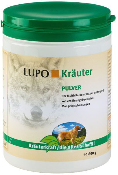 Luposan 1000g Kräuterkraft 30 Pulver Luposan Spezialfutter für Hunde