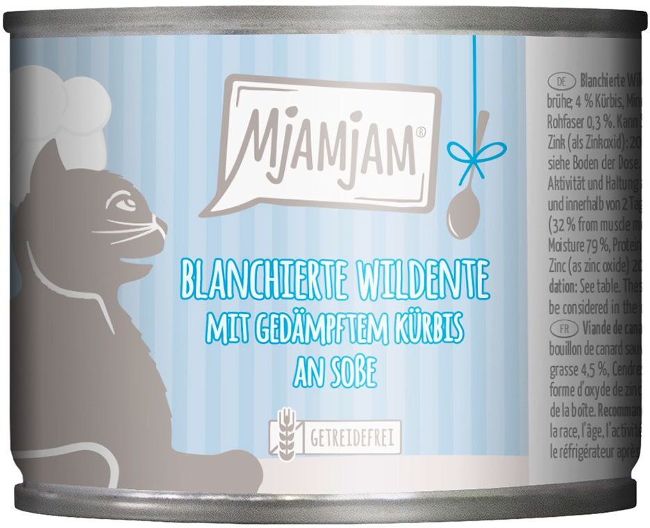 MjAMjAM 6x 185g an Sosse blanchierte Pute mit Muscheln MjAMjAM Nassfutter für Katzen