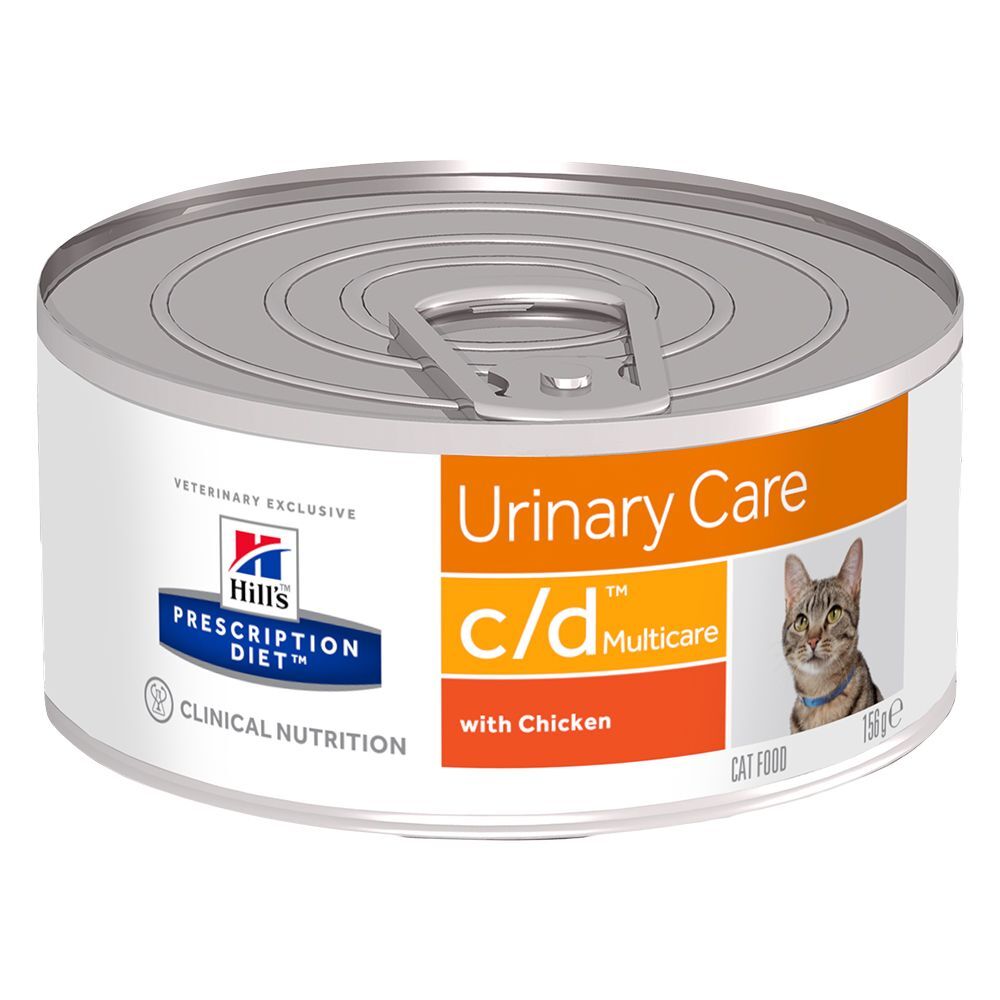 Hill's Prescription Diet 12x 156g c/d Multicare Urinary Care mit Huhn Hill's Prescription Diet Nassfutter für Katzen